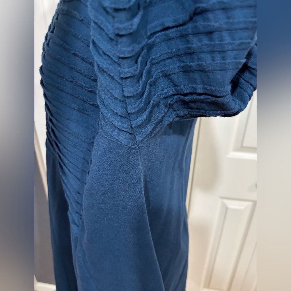 🌷3/$25🌷 CHALET  Teal/Peacock Blue Tunic Top, long sleeves, mock turtleneck - Picture 7 of 15